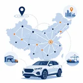 China-wide vehicle network illustration