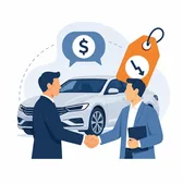 Negotiation support for used car purchase illustration